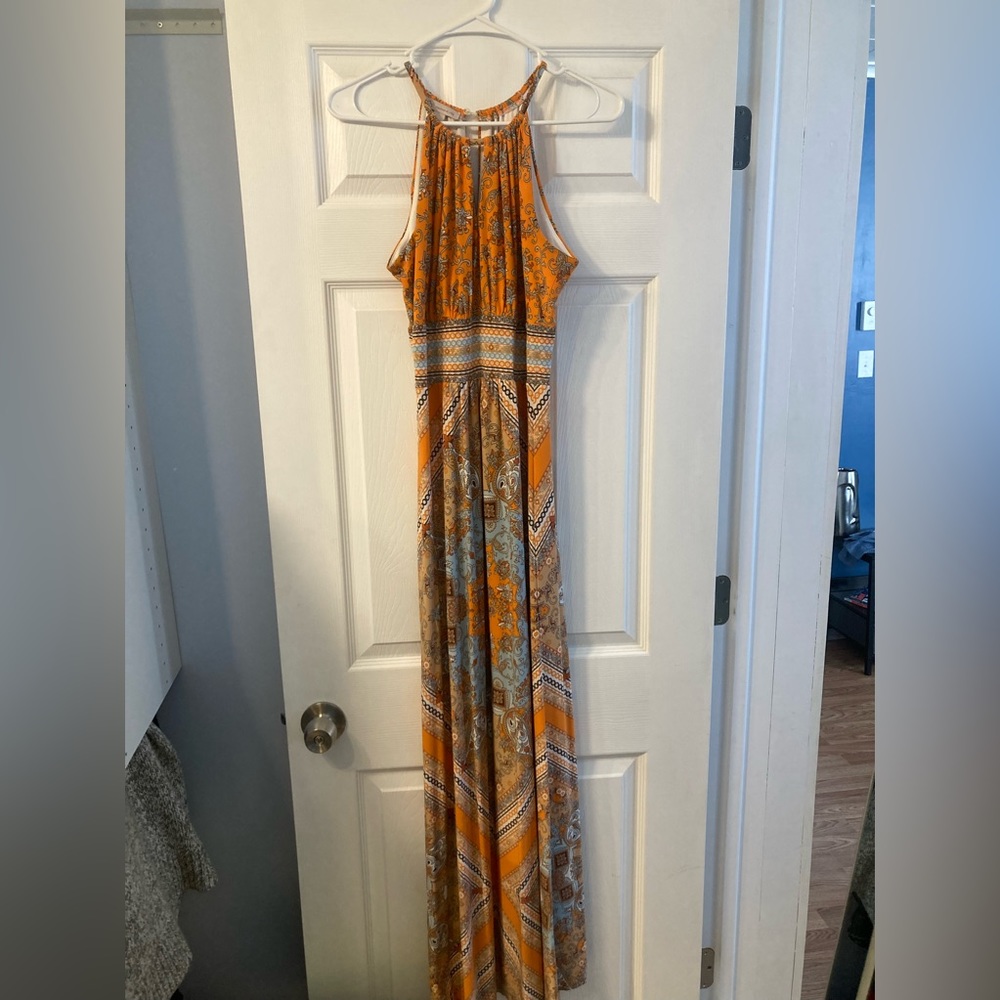 Orange maxi dress